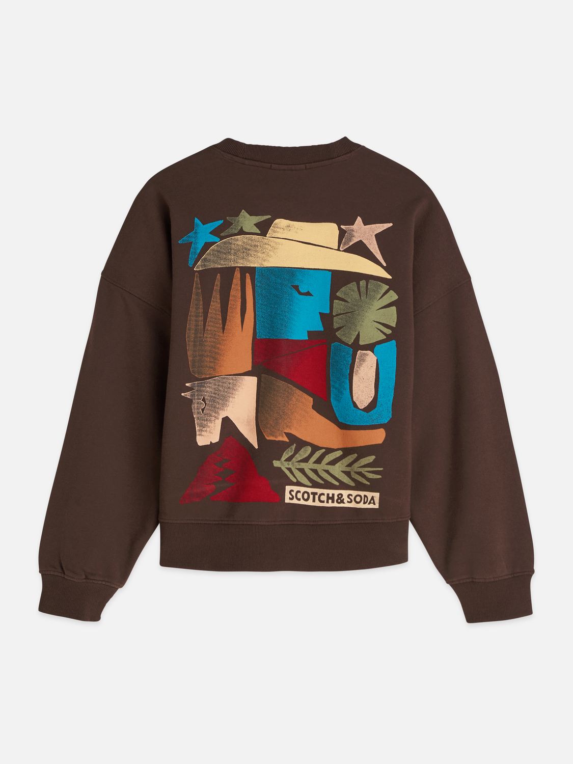 Front Back Artwork Oversized-Fit Sweatshirt