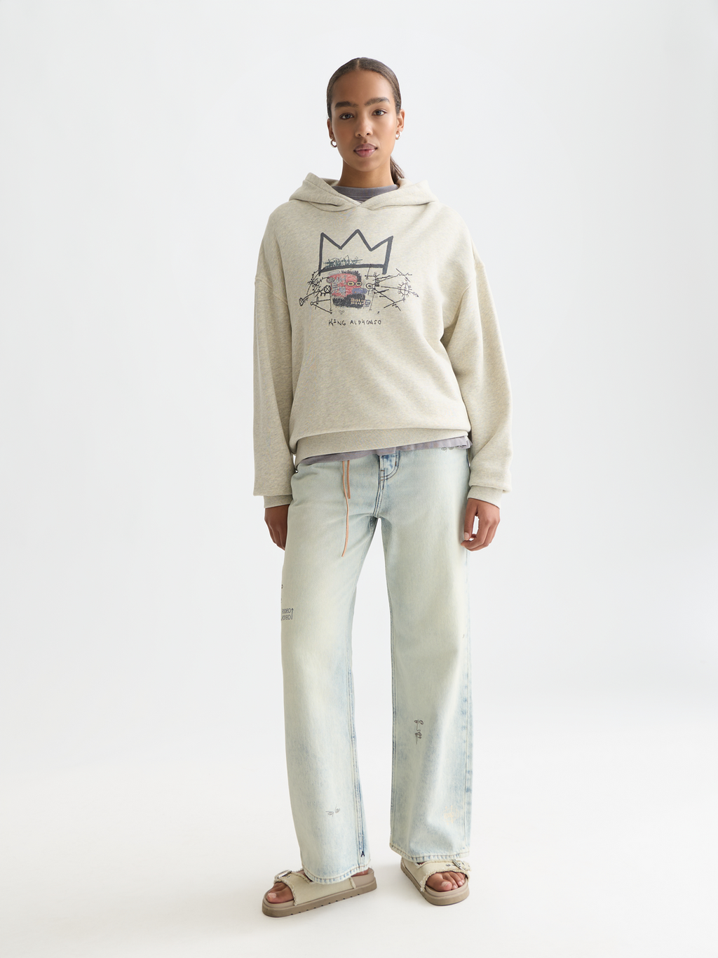 Scotch & Soda x Basquiat Hoodie mit gewaschenem Artwork