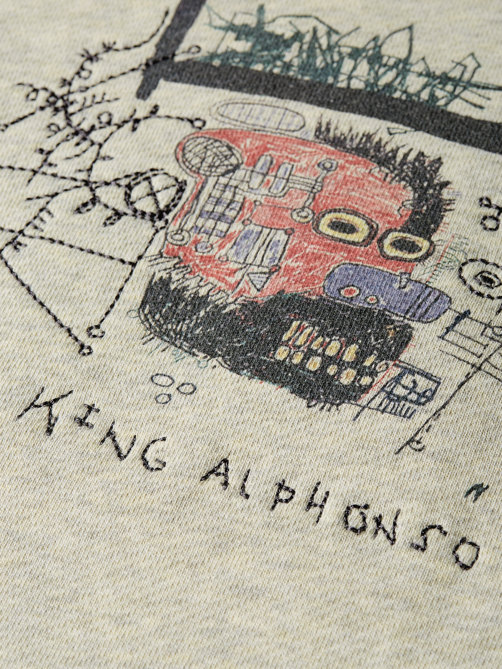 Scotch & Soda x Basquiat Hoodie mit gewaschenem Artwork