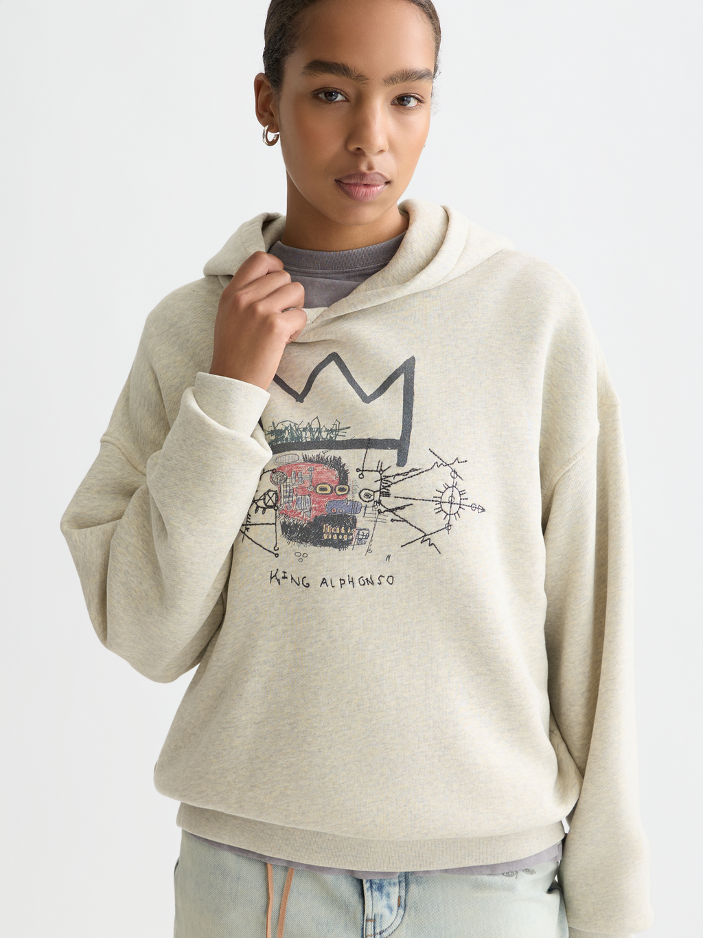Scotch & Soda x Basquiat Hoodie mit gewaschenem Artwork