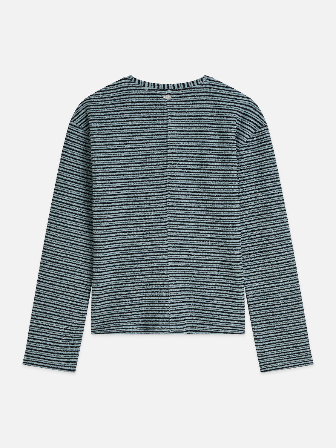 Stripe Button Down Sweatshirt
