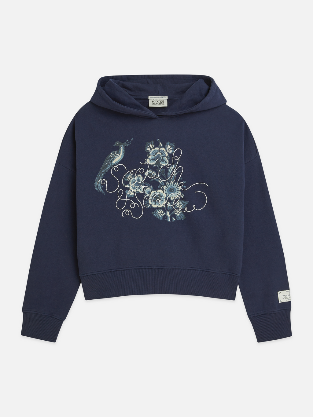 Scotch & Soda x Royal Delft Embroidered Relaxed Hoodie