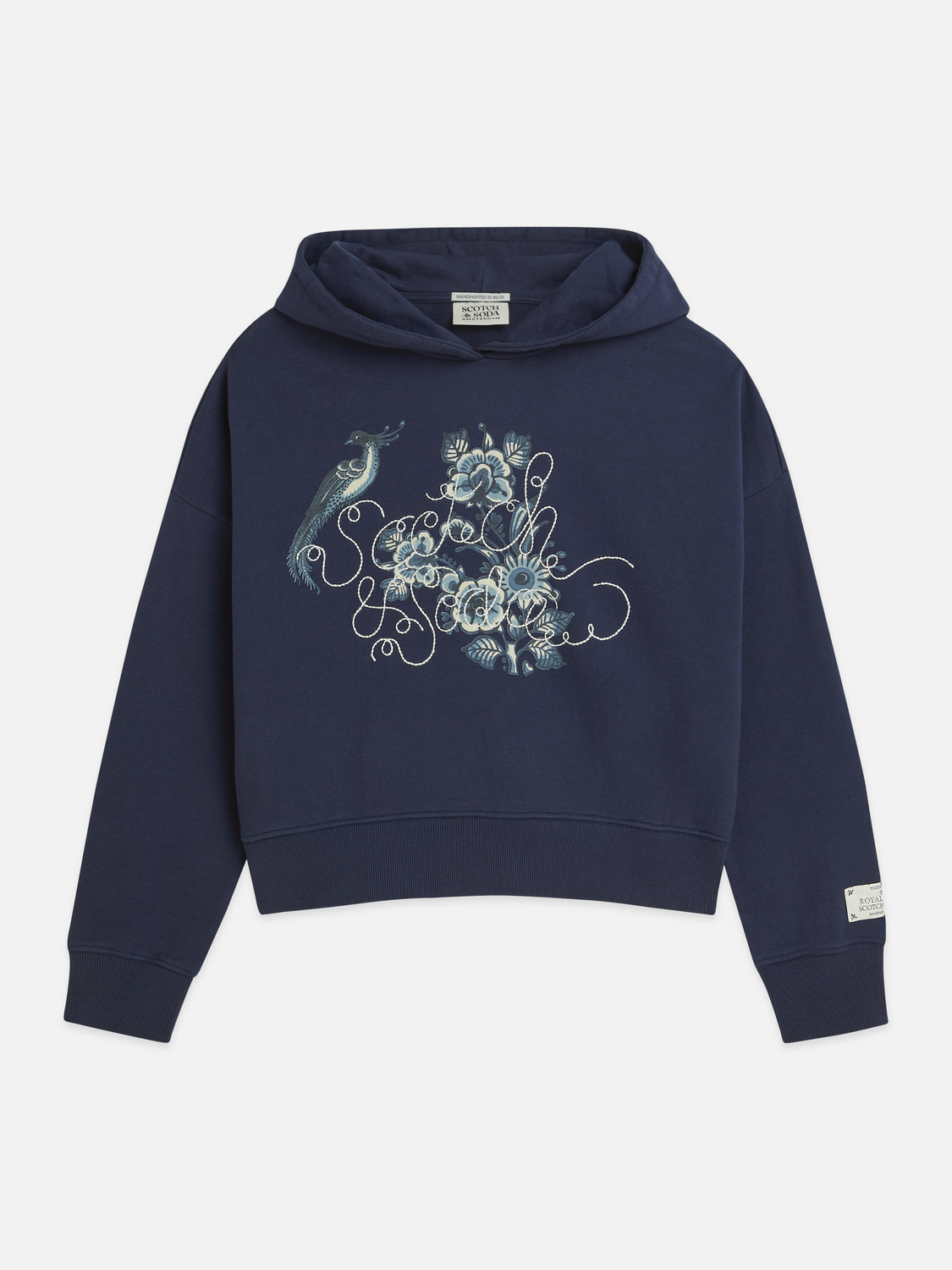 Scotch & Soda x Royal Delft Embroidered Relaxed Hoodie