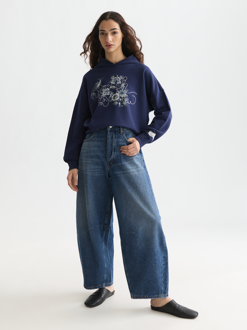 Scotch & Soda x Royal Delft Embroidered Relaxed Hoodie