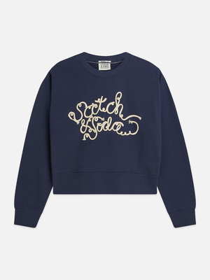 Ribon Embroidery Loose-Fit Sweatshirt