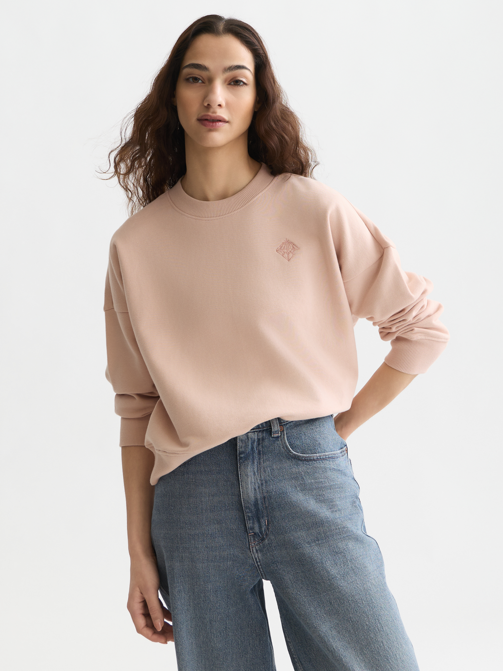 Embroidered Logo Relaxed-Fit Sweatshirt