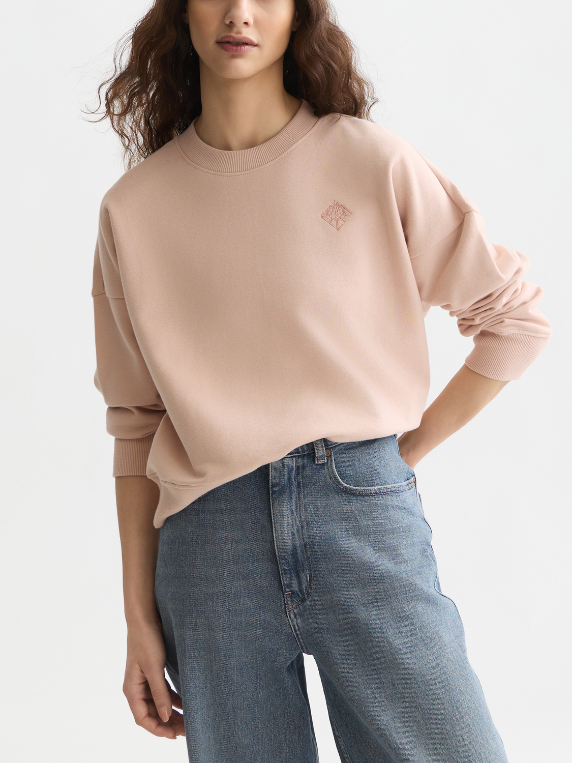 Embroidered Logo Relaxed-Fit Sweatshirt