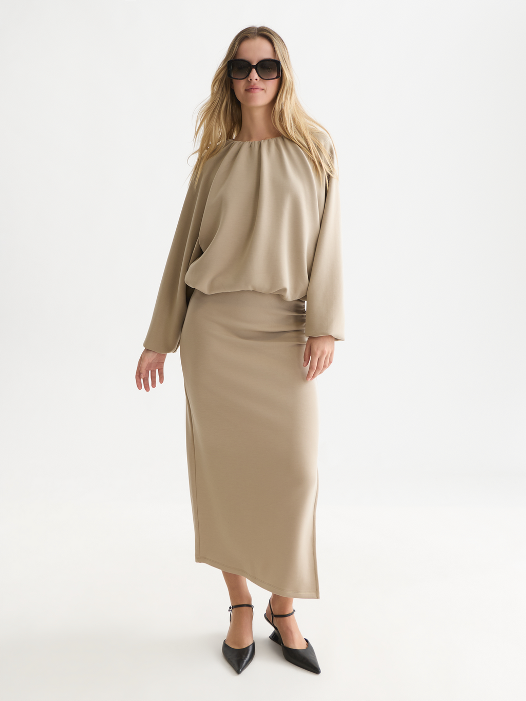 Lyocell-Blend Relaxed Sweatshirt