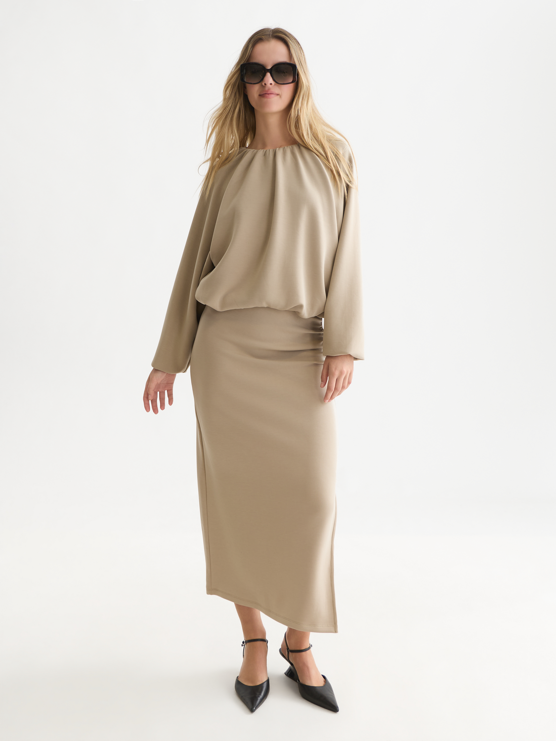 Lyocell-Blend Relaxed Sweatshirt