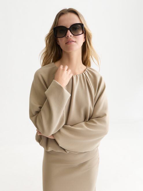 Lyocell-Blend Relaxed Sweatshirt