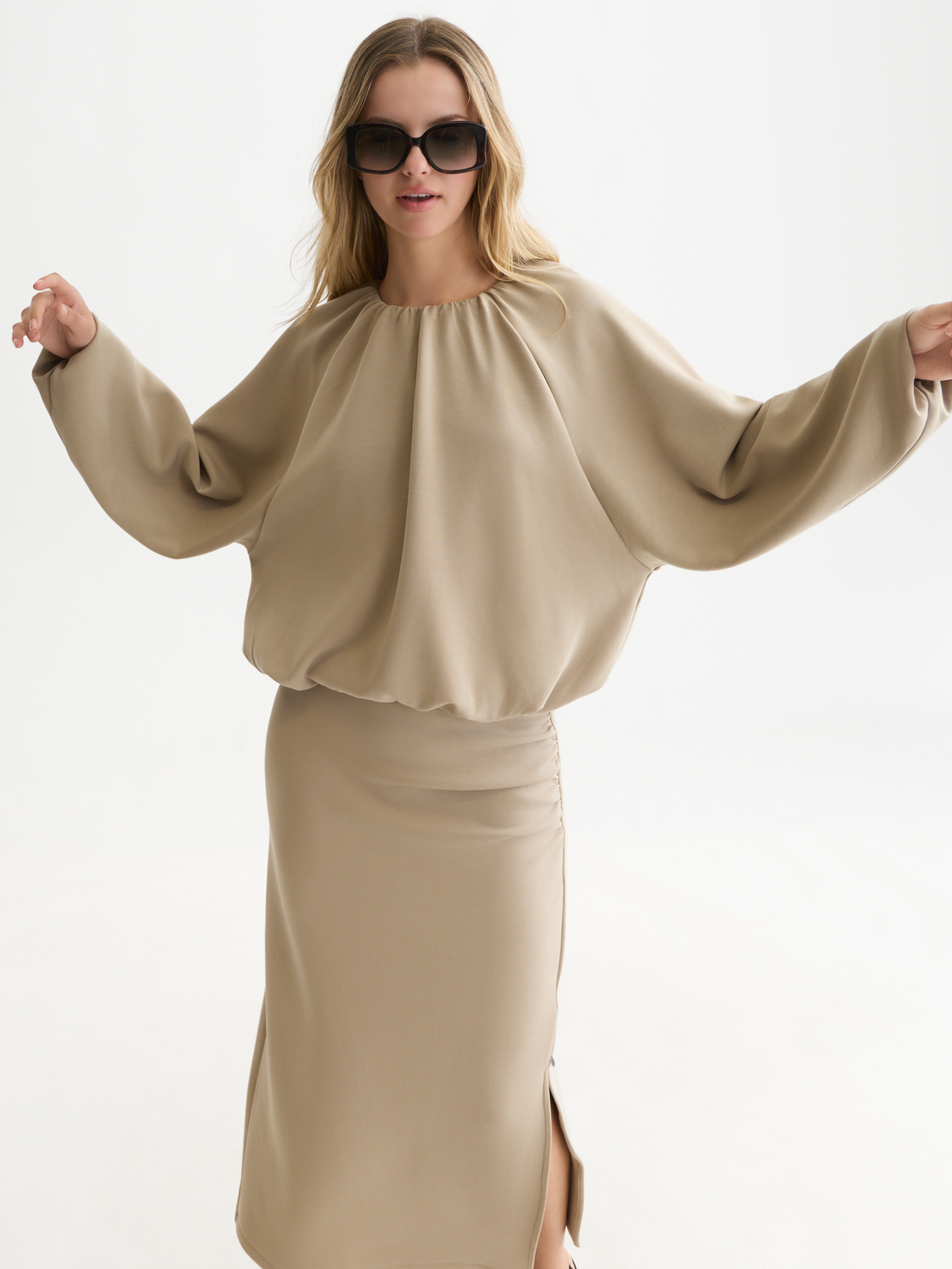 Lyocell-Blend Relaxed Sweatshirt