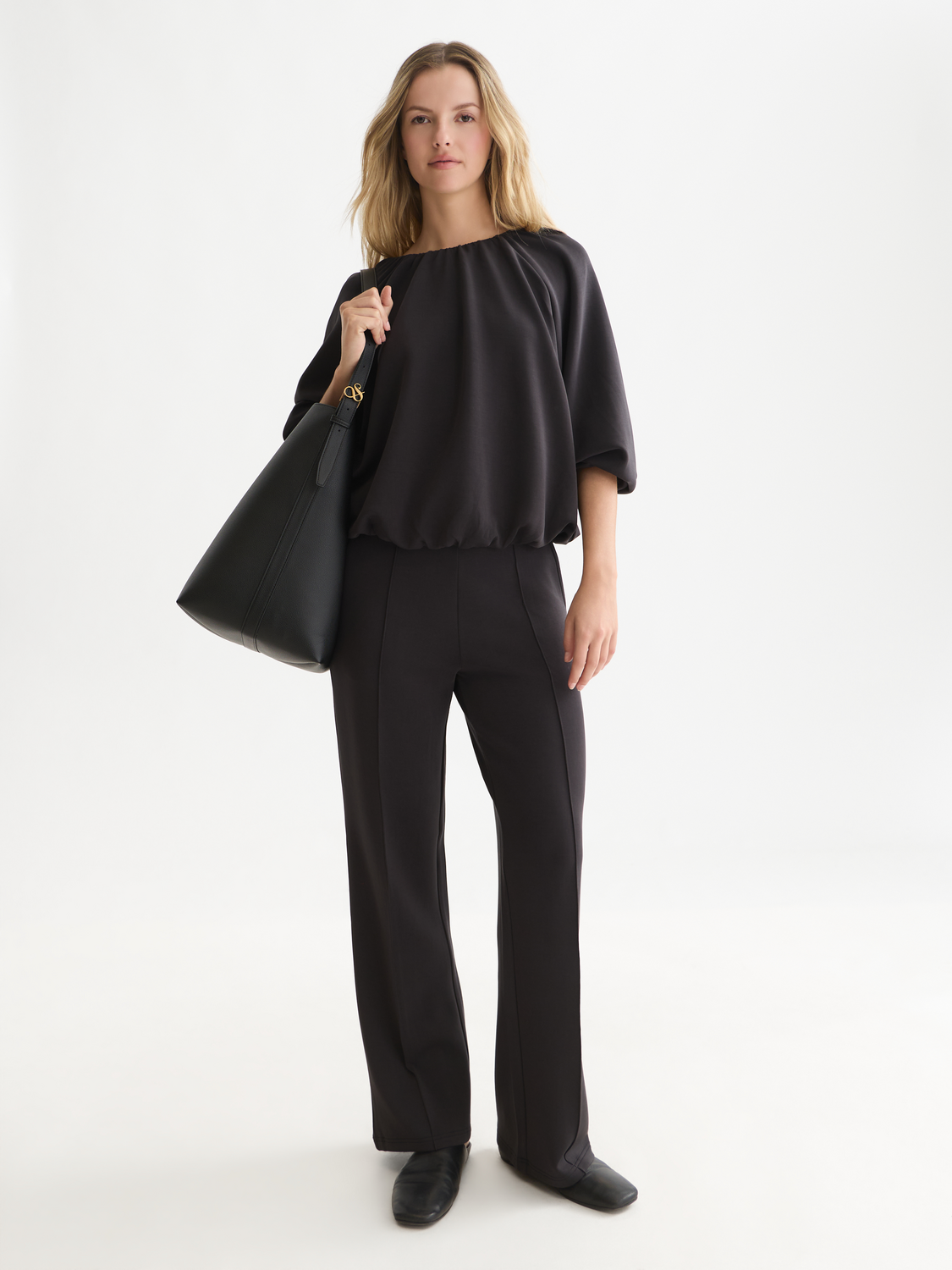 Gathered Tencel Sweatshirt