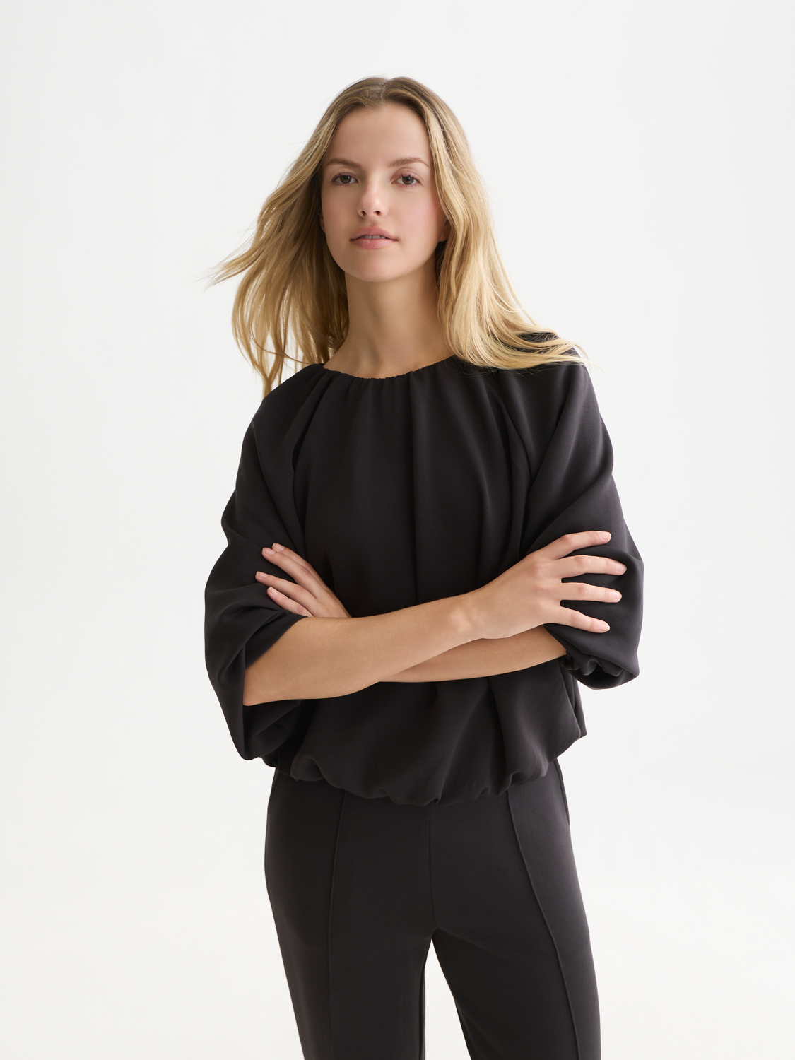 Gathered Tencel Sweatshirt