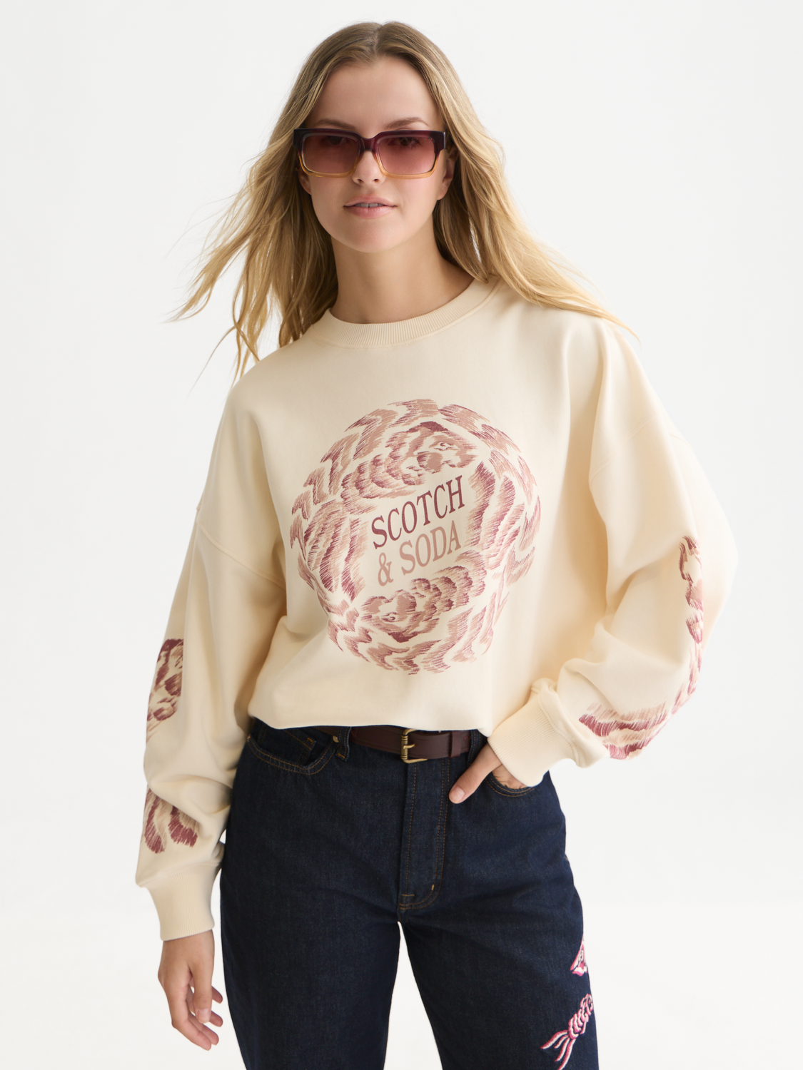 Sweat-shirt coupe oversize avec illustration sur le devant