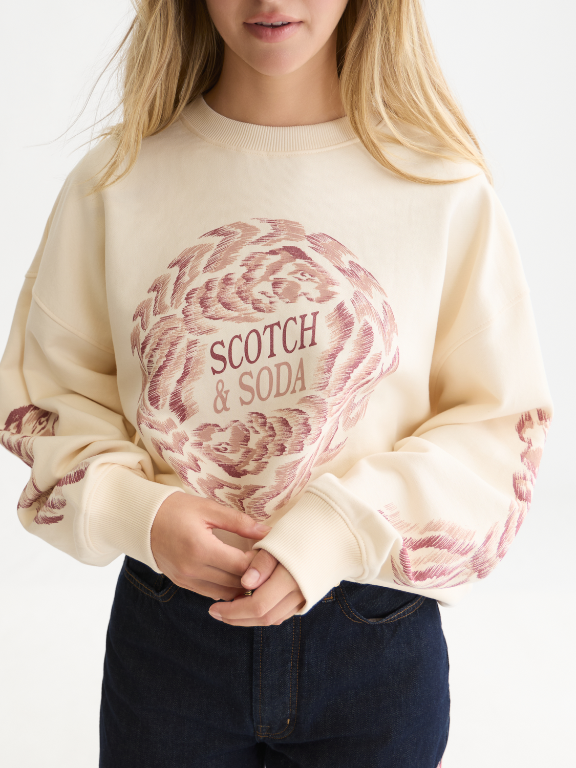 Sweat-shirt coupe oversize avec illustration sur le devant
