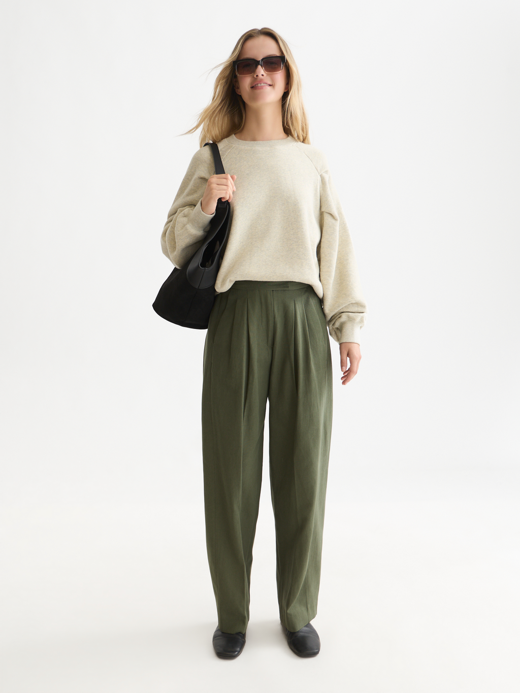 Pleated Sweatshirt