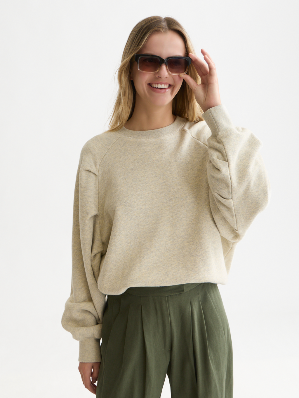 Pleated Sweatshirt