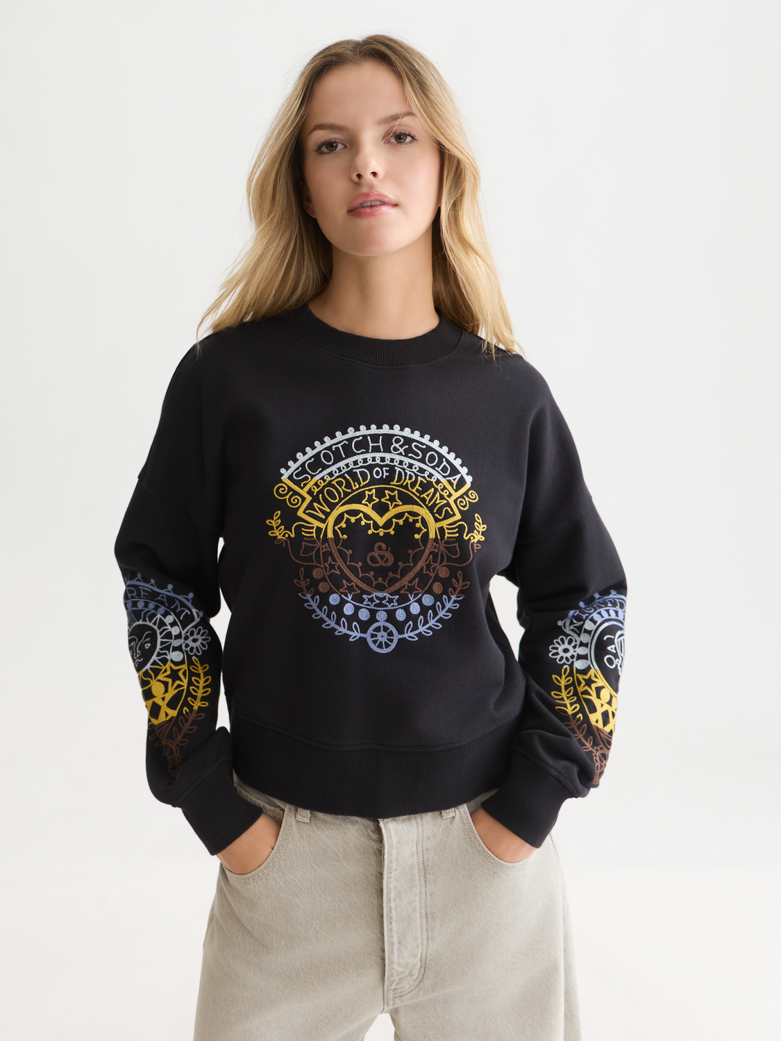 Relaxed Embroidered Cotton Sweatshirt