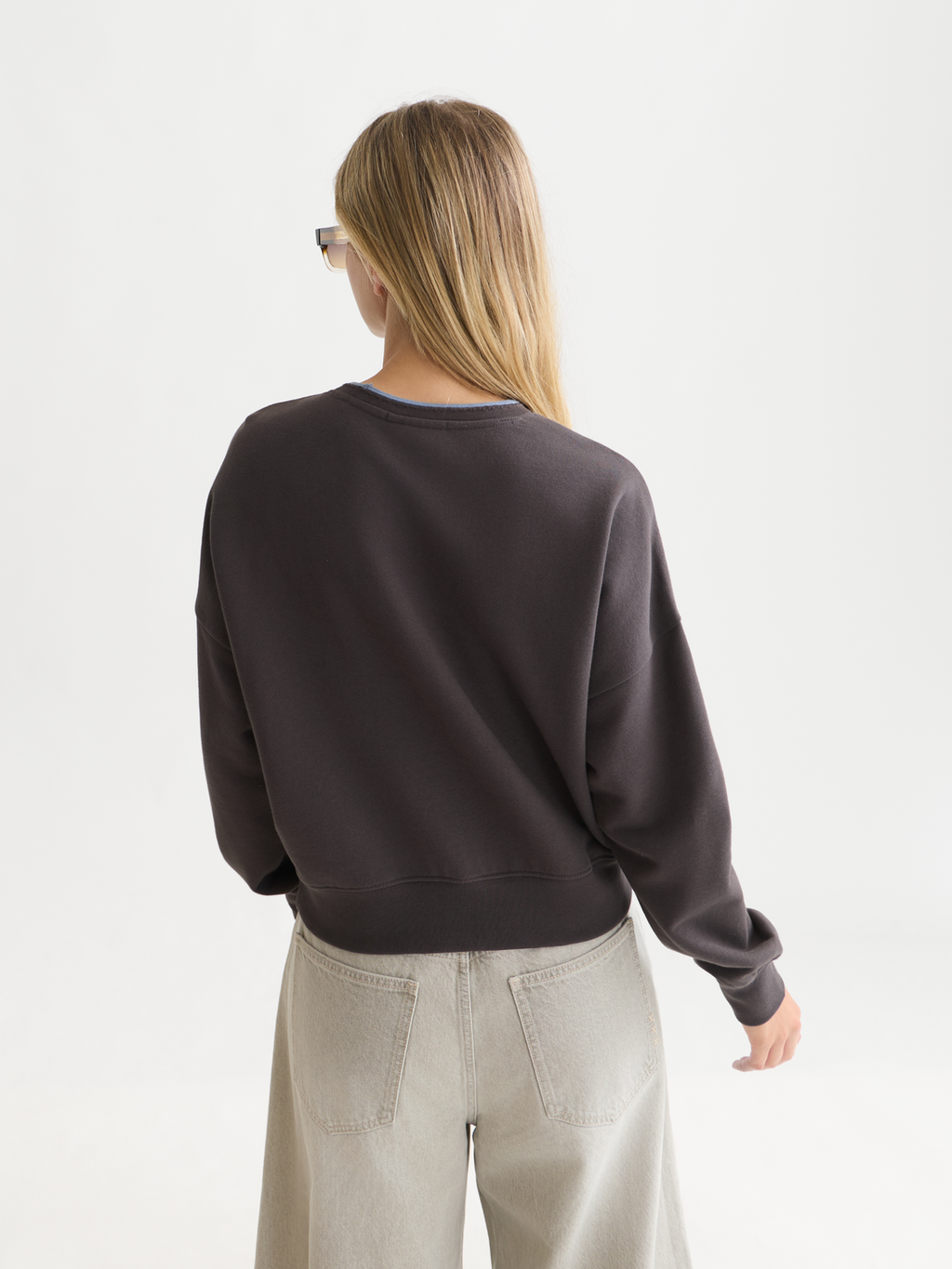 Chest Embroidery Relaxed Sweatshirt
