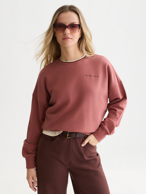 Chest Embroidery Relaxed-Fit Sweatshirt