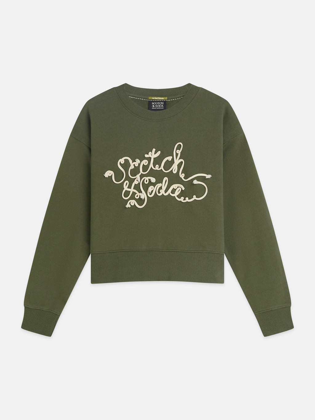 Sweat-shirt ample brodé de rubans