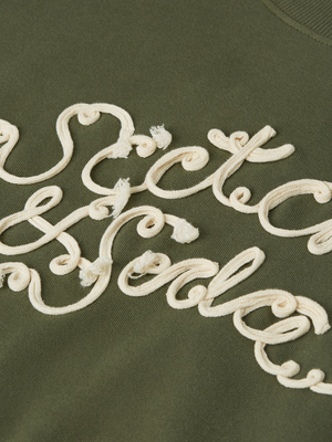 Ribbon Embroidery Loose-Fit Sweatshirt