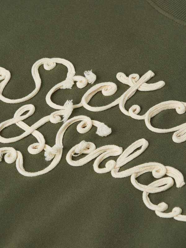 Ribbon Embroidery Loose-Fit Sweatshirt