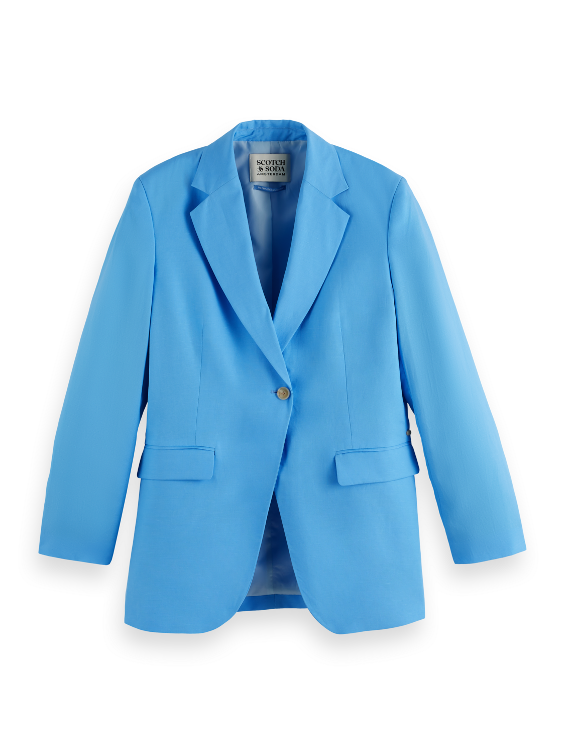 Boyfriend Fit Linen Blend Blazer