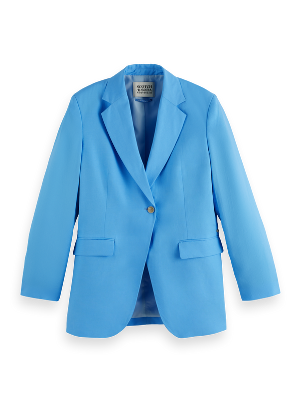 Boyfriend Fit Linen Blend Blazer