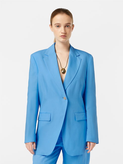Blazer boyfriend en lin mélangé