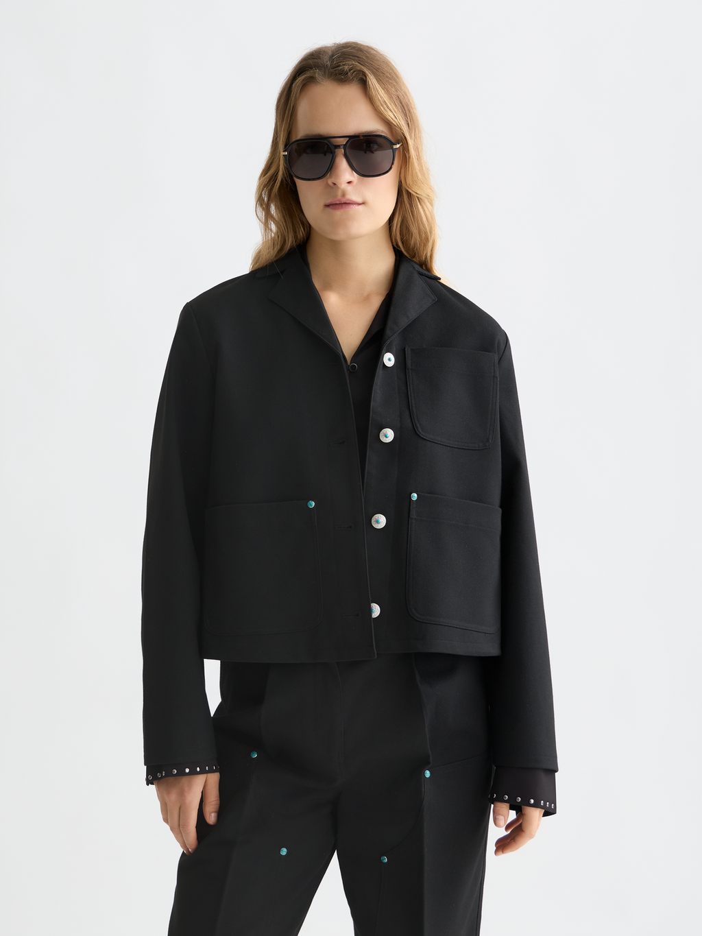 Detaillierte Jeansjacke im Western-Stil