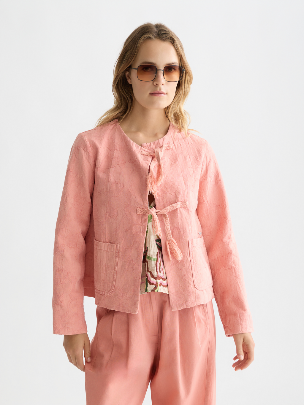 Strukturierter Jacquard-Blazer