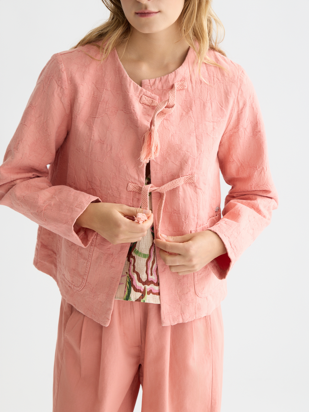 Strukturierter Jacquard-Blazer