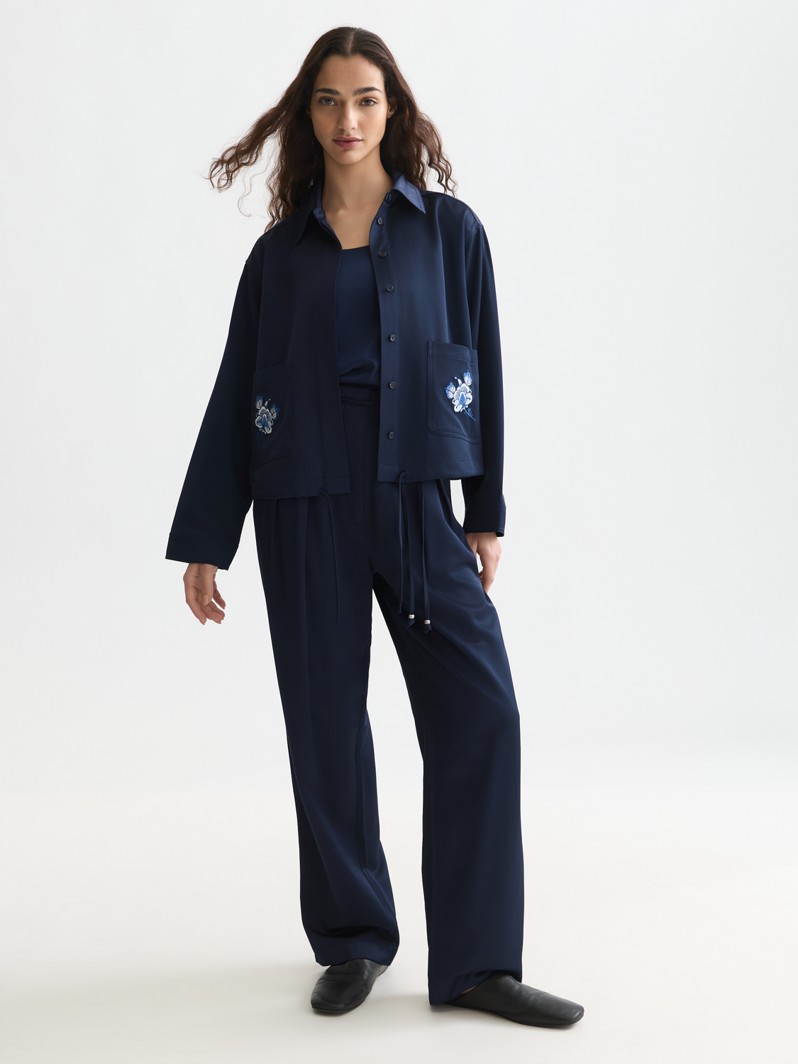 Scotch & Soda x Royal Delft Embroidered Satin Jacket