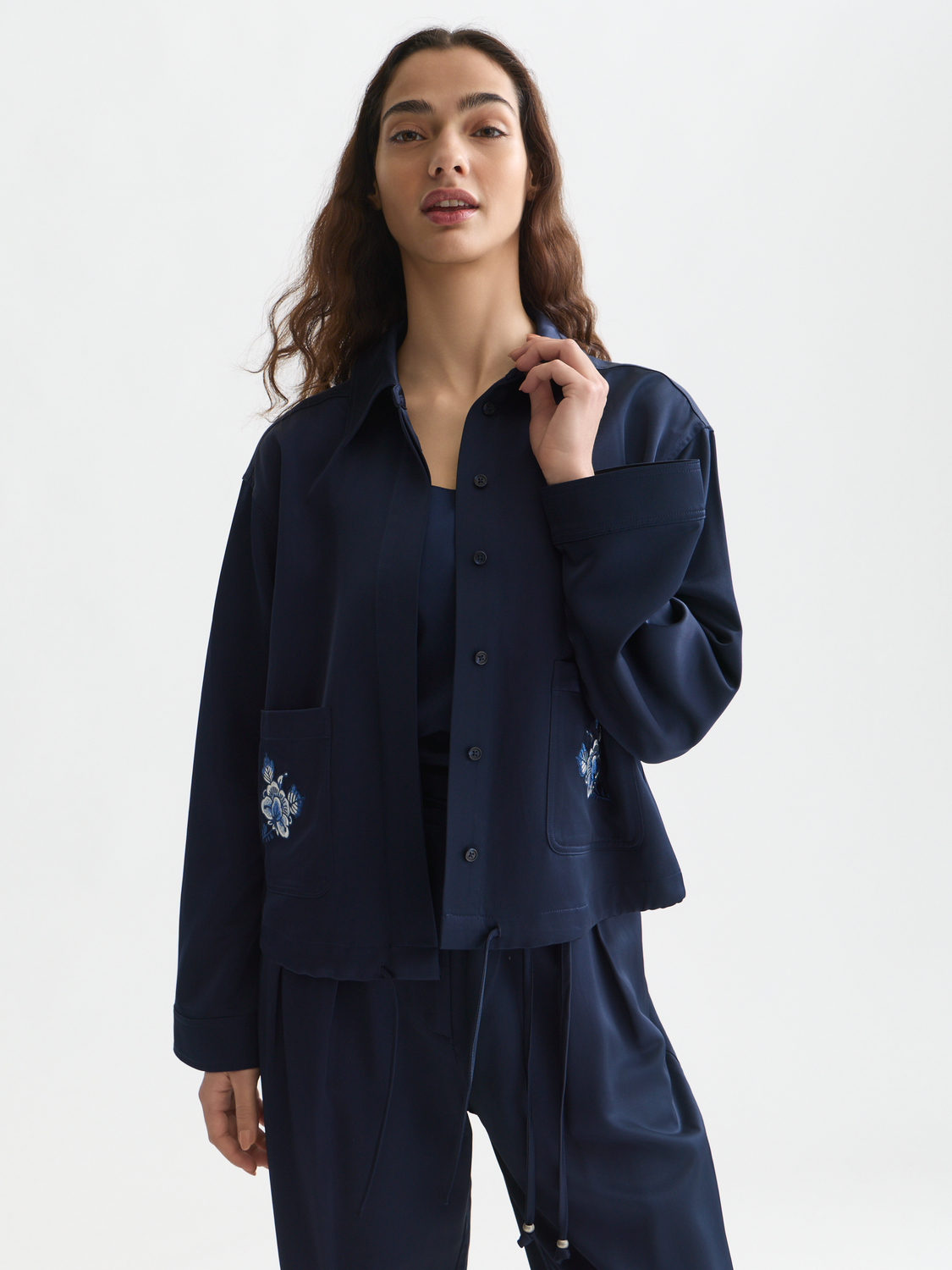 Scotch & Soda x Royal Delft Embroidered Satin Jacket