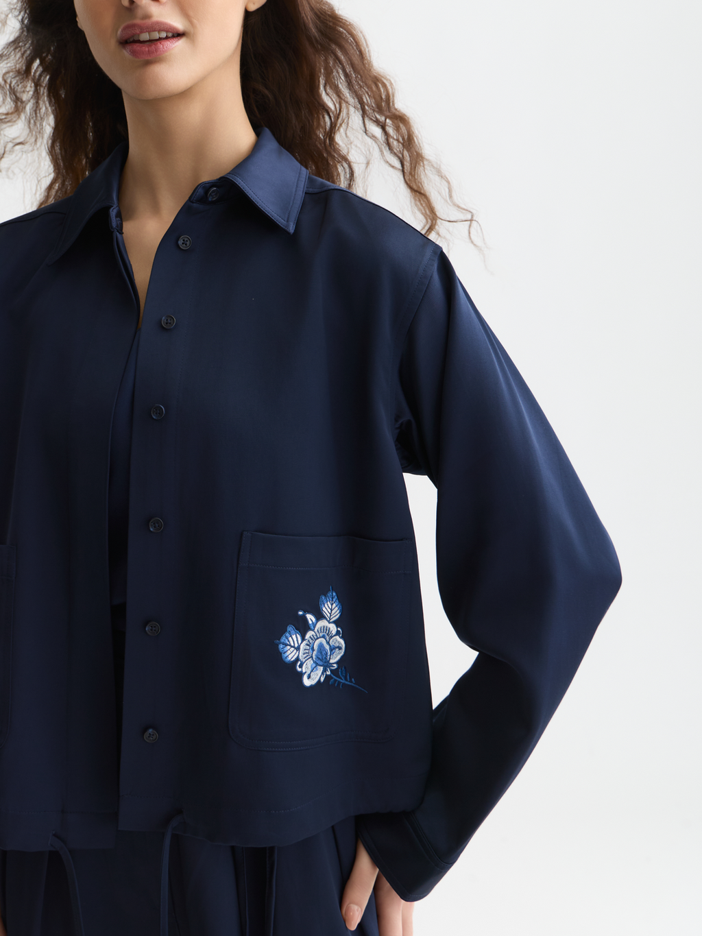 Scotch & Soda x Royal Delft Embroidered Satin Jacket