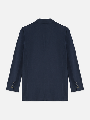 Gabardine Relaxed Single Breasted Blazer