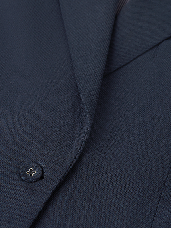 Gabardine Relaxed Single Breasted Blazer