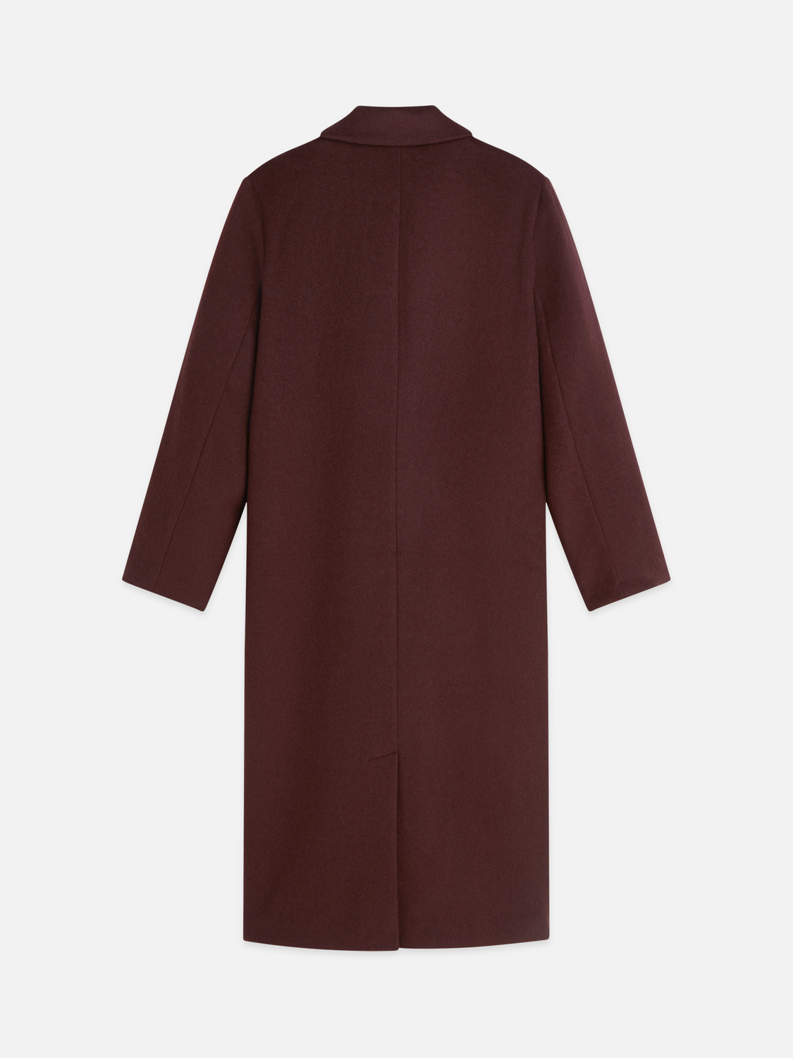 Manteau long croisé en mélange de laine