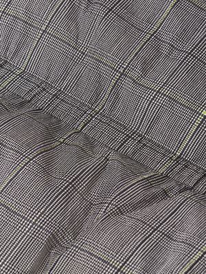 Printed Check Short Puffer