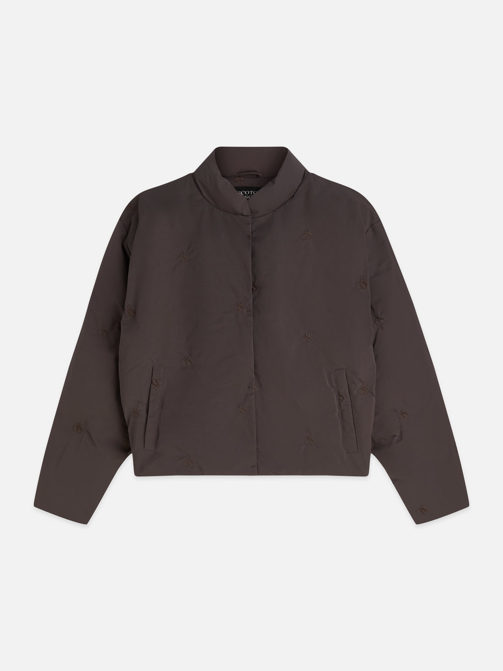 Embroidered Short Puffer Jacket