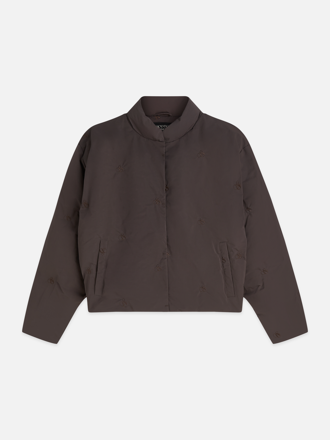 Embroidered Short Puffer Jacket