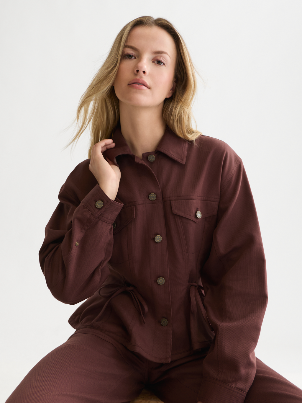 Fitted Lyocell Trucker Jacket