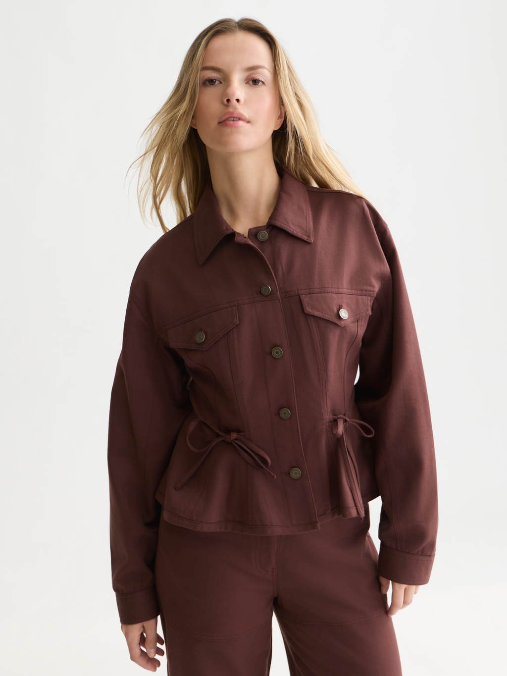 Fitted Lyocell Trucker Jacket