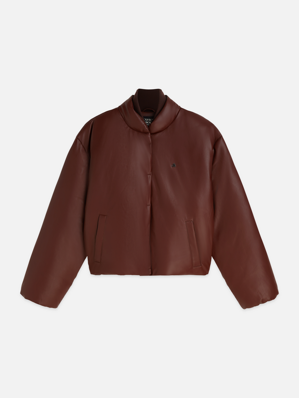 Faux Leather Short Jacket