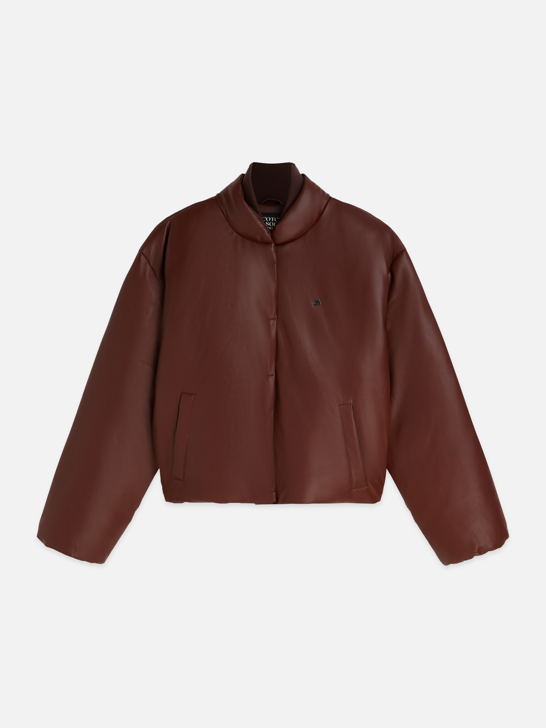 Faux Leather Short Jacket