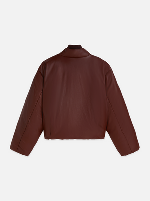 Faux Leather Short Jacket