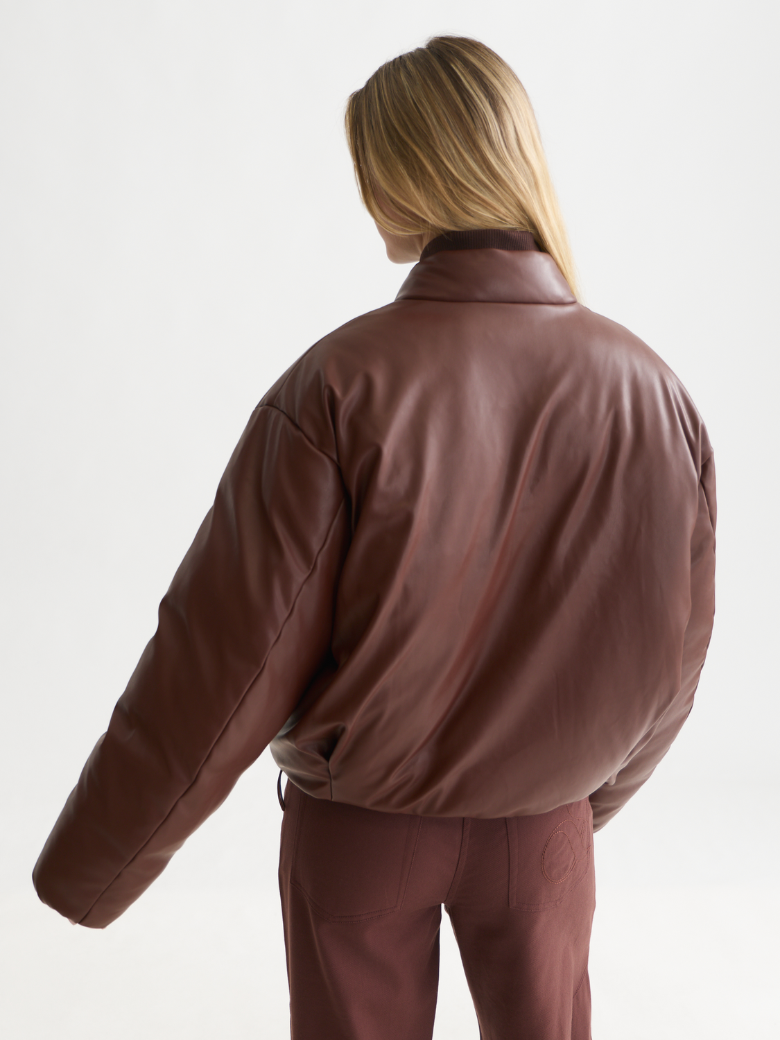 Faux Leather Short Jacket