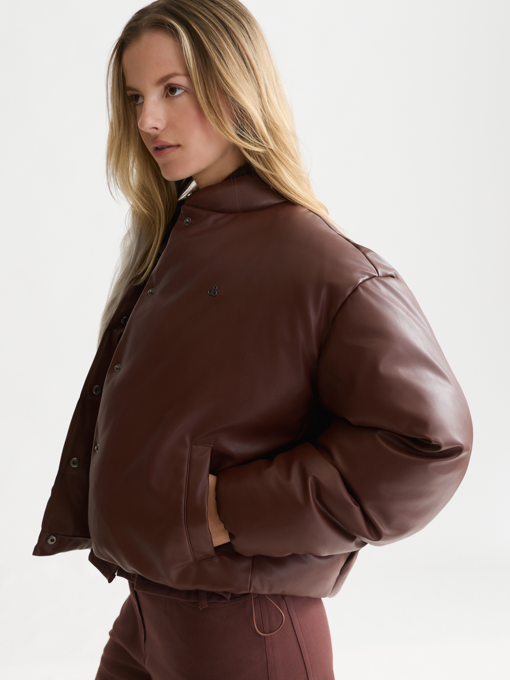 Faux Leather Short Jacket