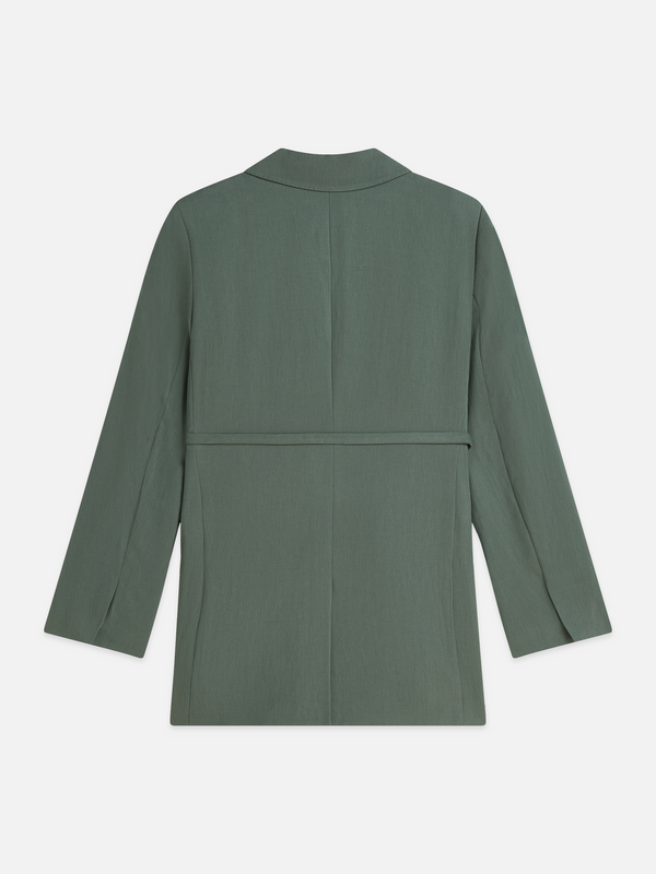Lyocell Blend Double Breasted Blazer